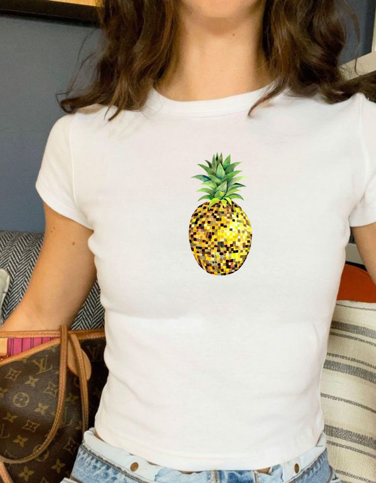 Disco Pineapple Baby Tee