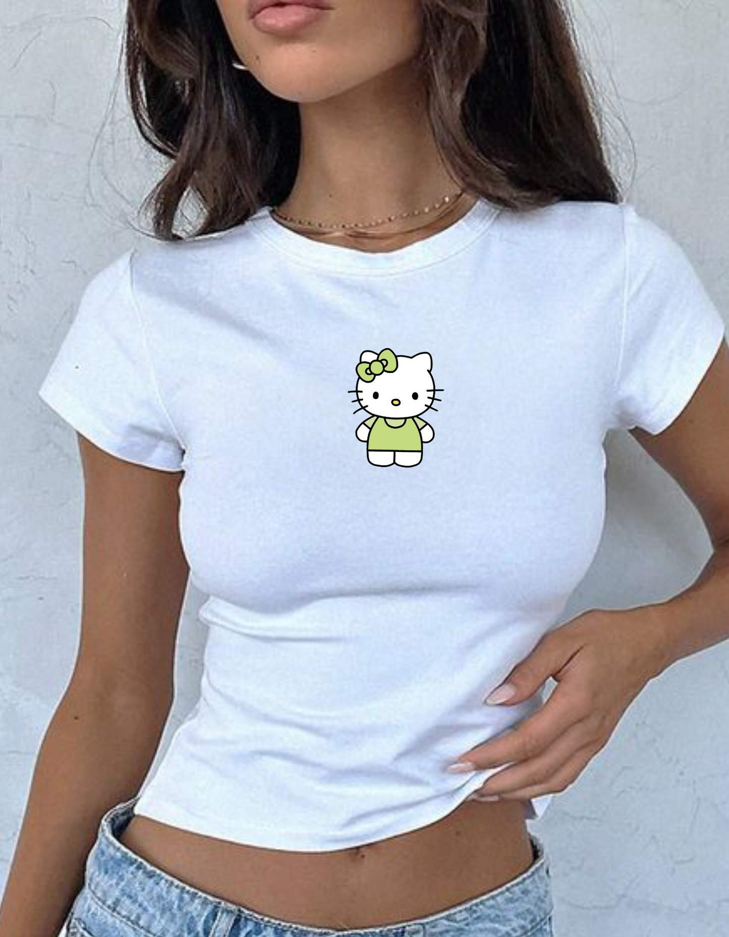 Green Hello Kitty Baby Tee