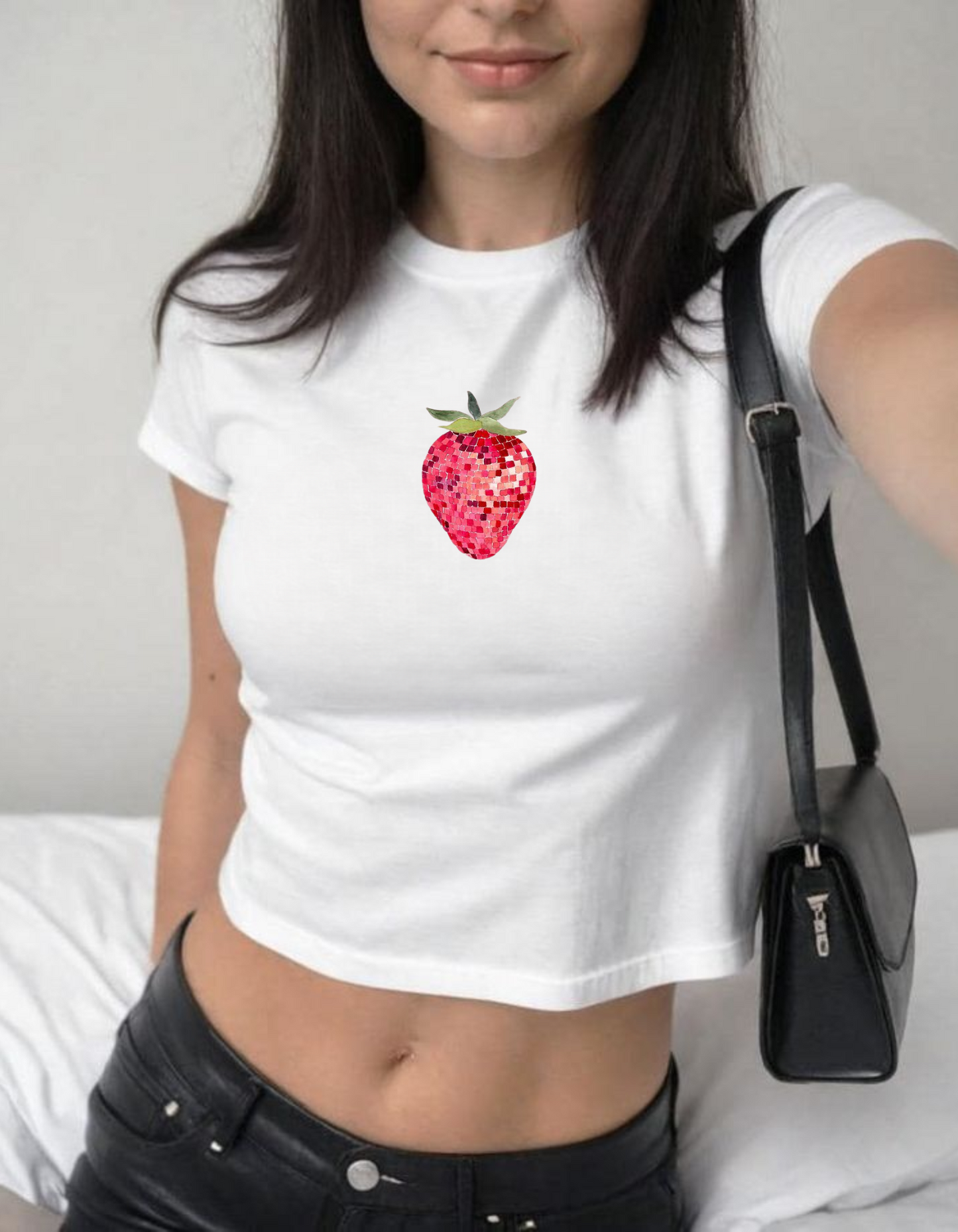 Disco Strawberry Baby Tee