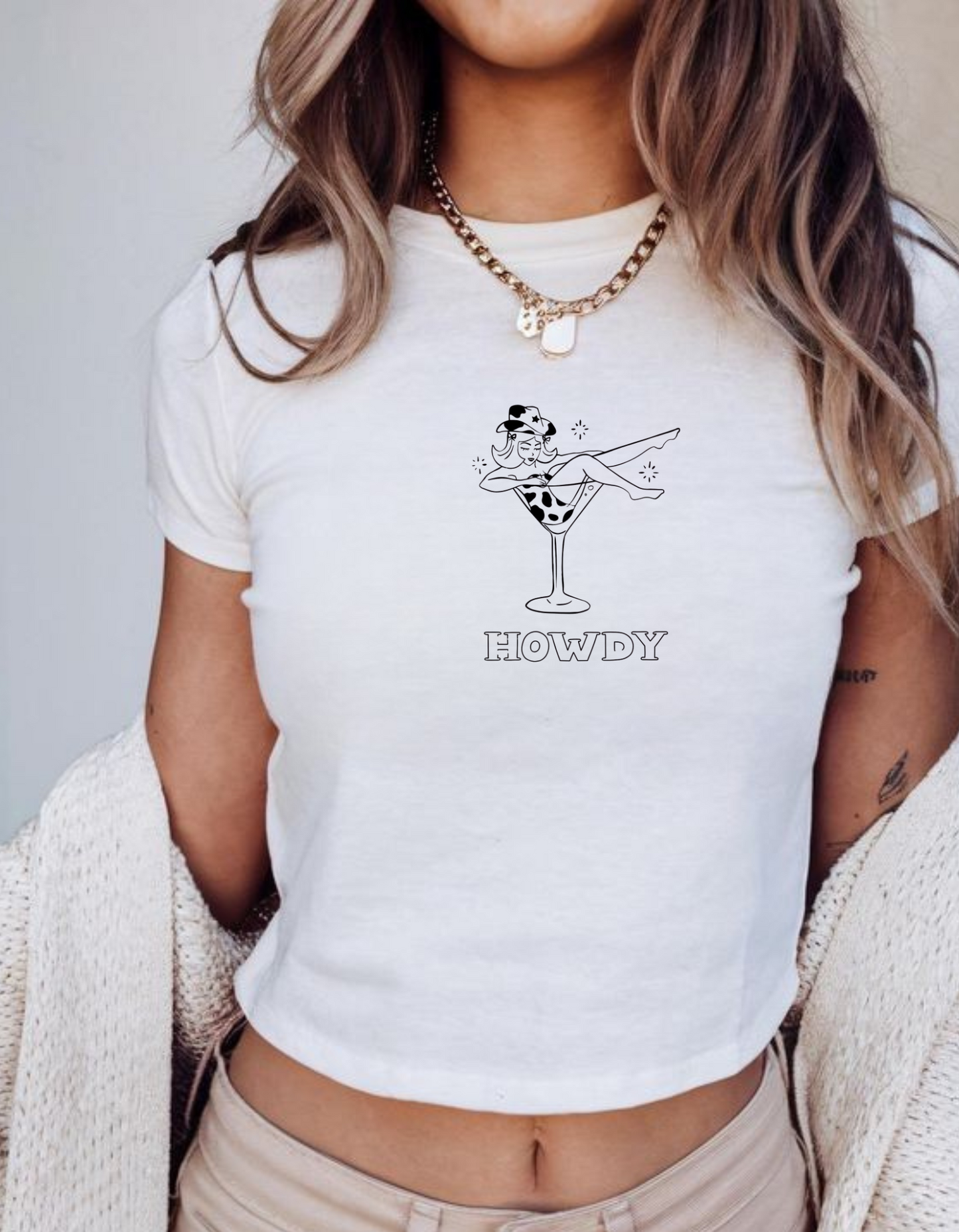 Black and White Howdy Baby Tee
