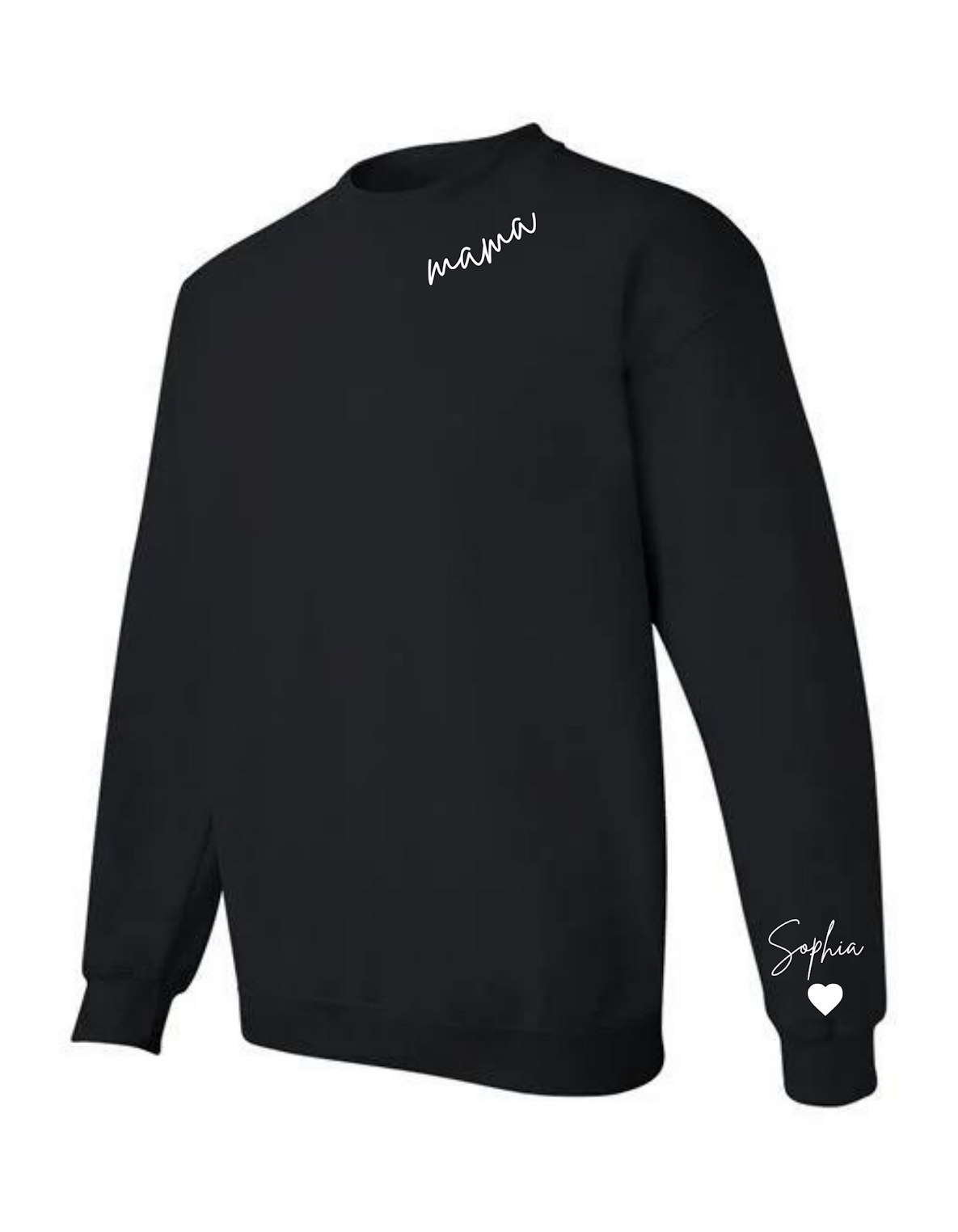 Custom Mama Crewneck with Name on Sleeve