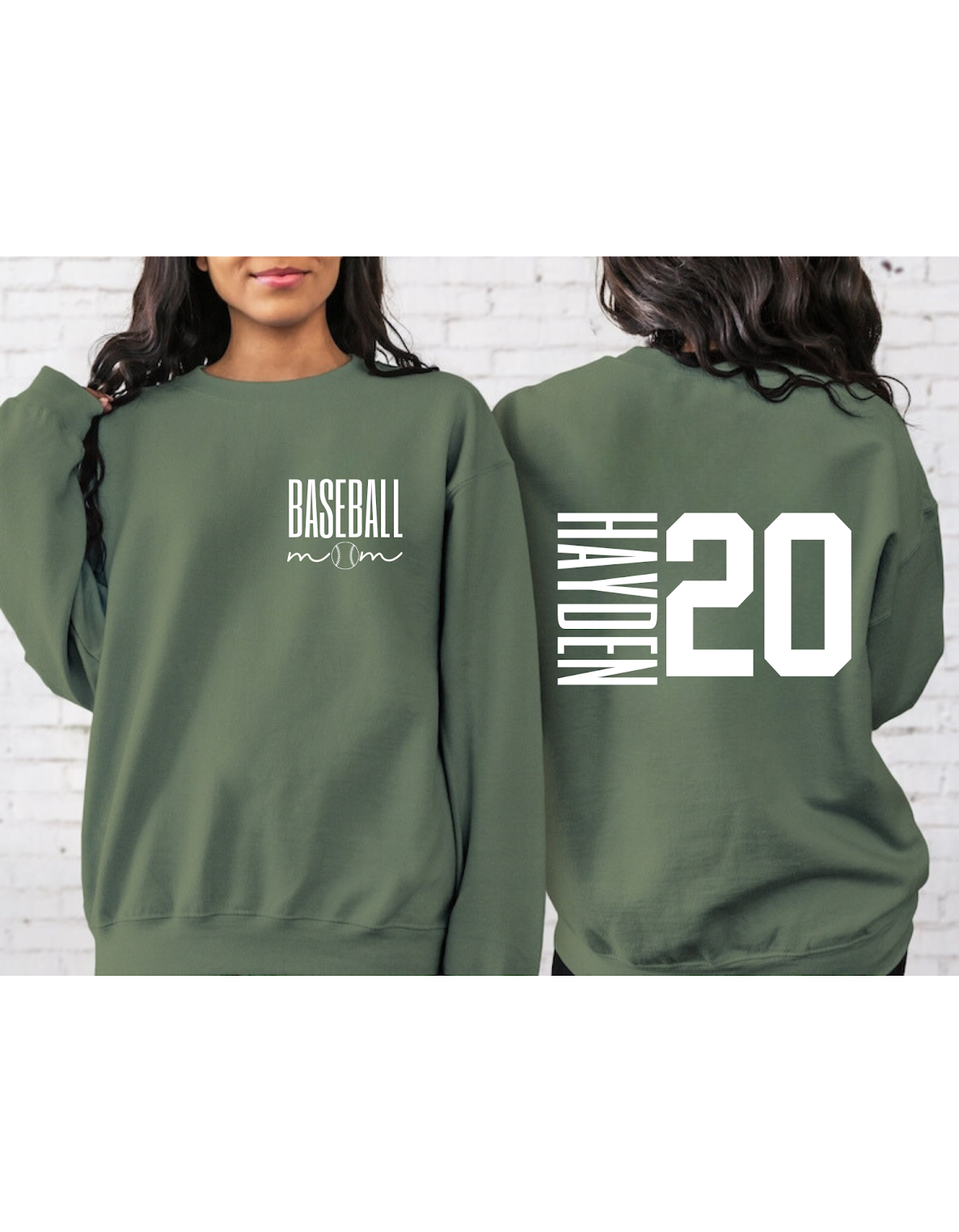 Custom Baseball Mom Crewneck