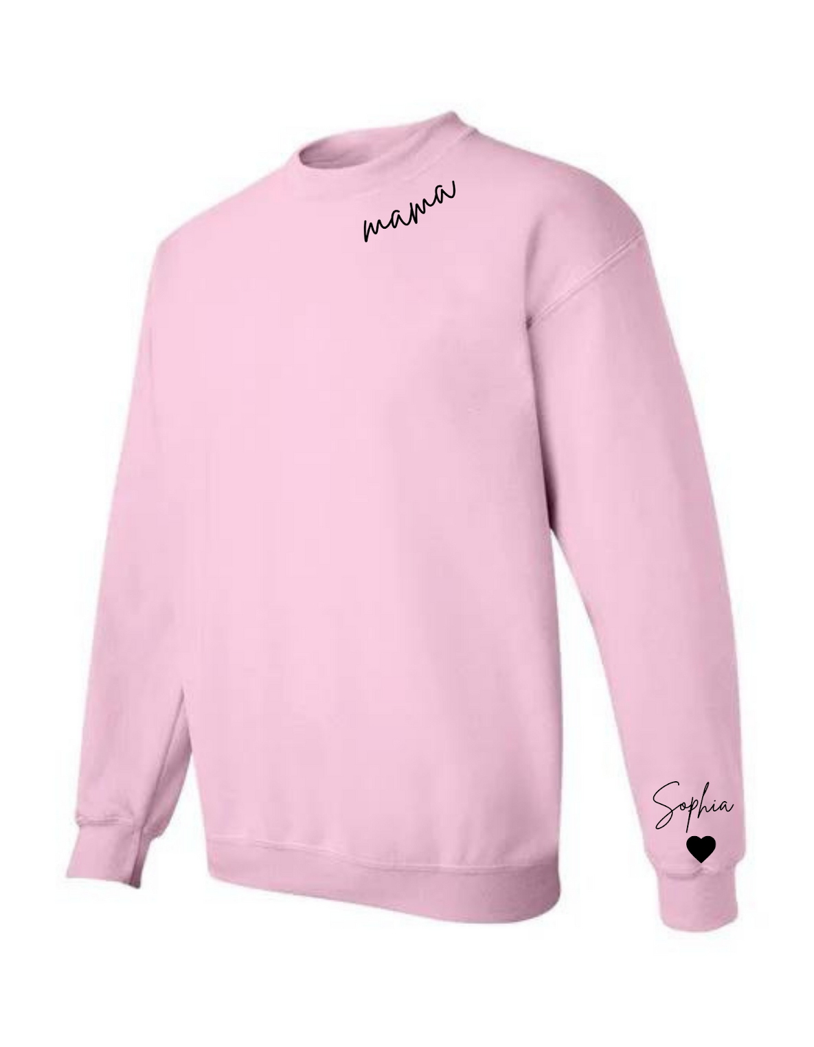 Custom Mama Crewneck with Name on Sleeve