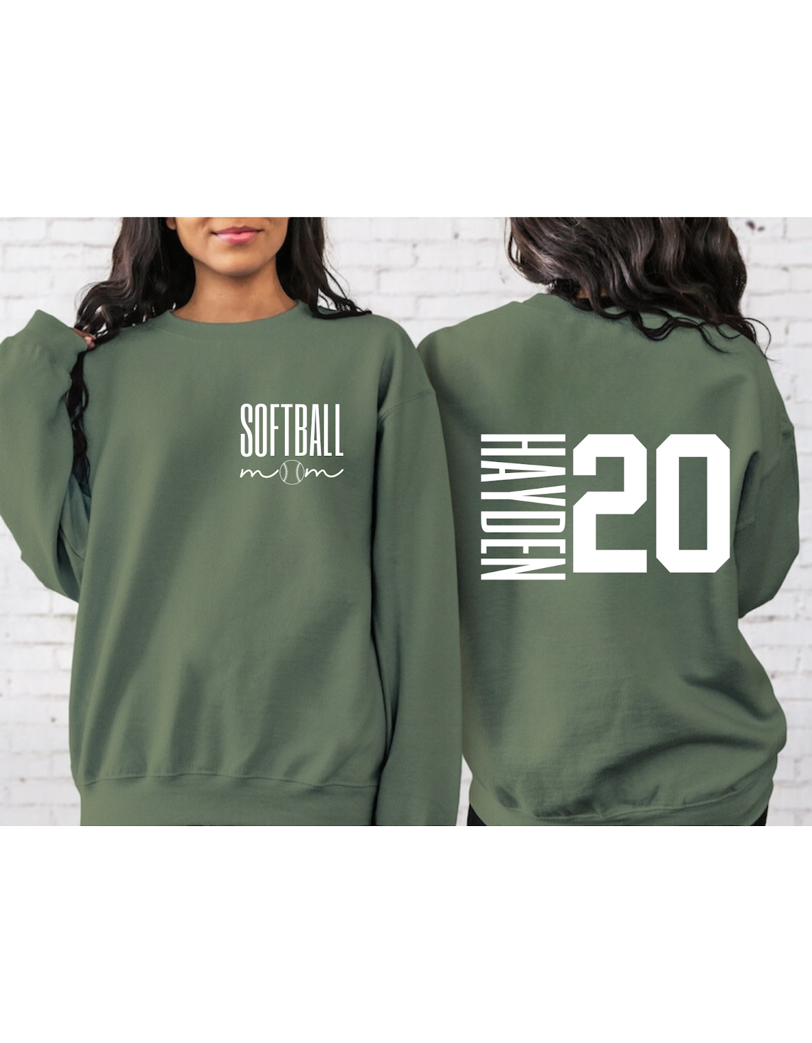 Custom Softball Mom Crewneck