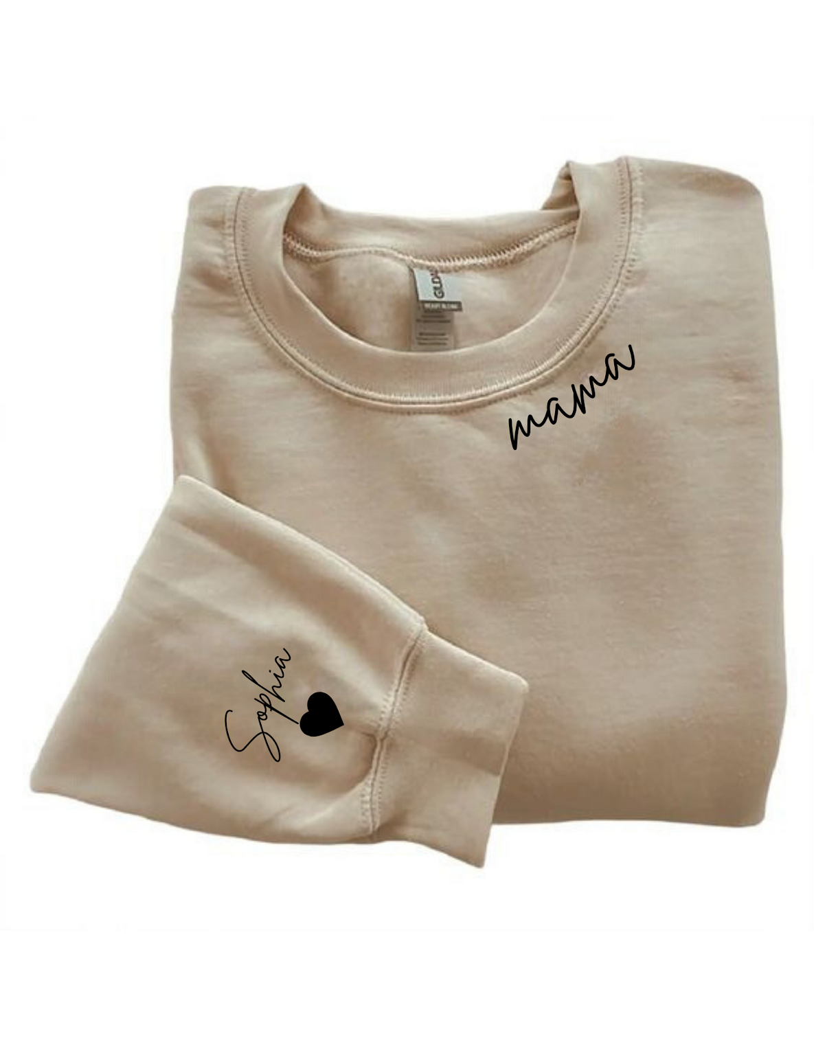 Custom Mama Crewneck with Name on Sleeve