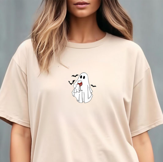 Ghost Drinking Wine T-Shirt