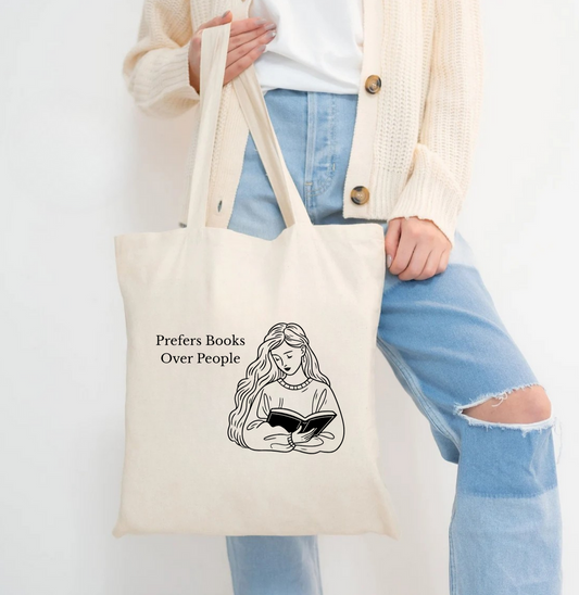 Prefers Books Over People Tote Bag
