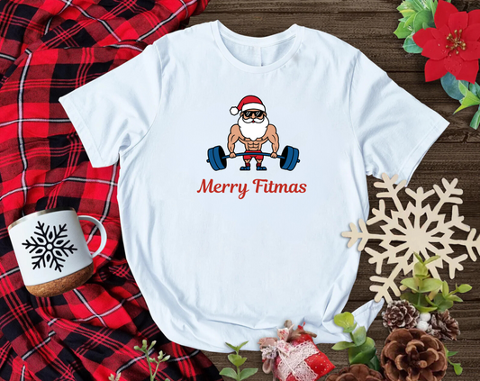 Merry Fitmas Christmas T-Shirt