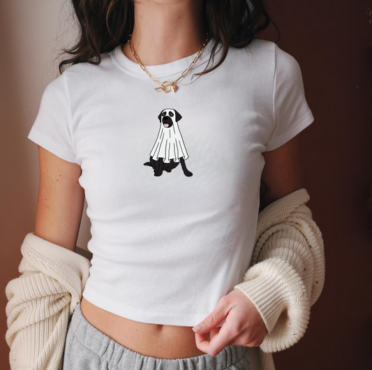 Black Lab Halloween Baby Tee