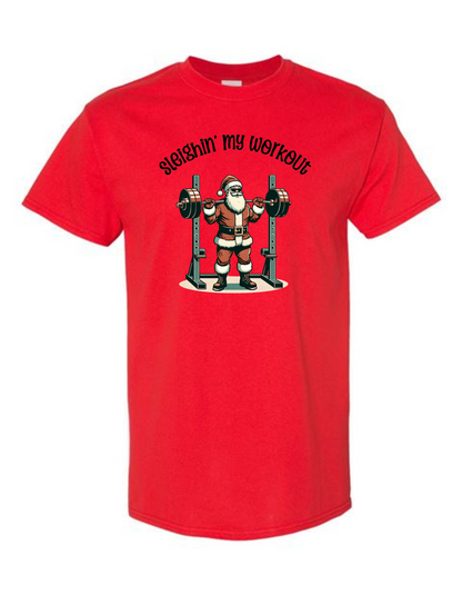 Sleighing This Workout Christmas T-Shirt