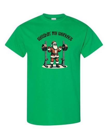 Sleighing This Workout Christmas T-Shirt