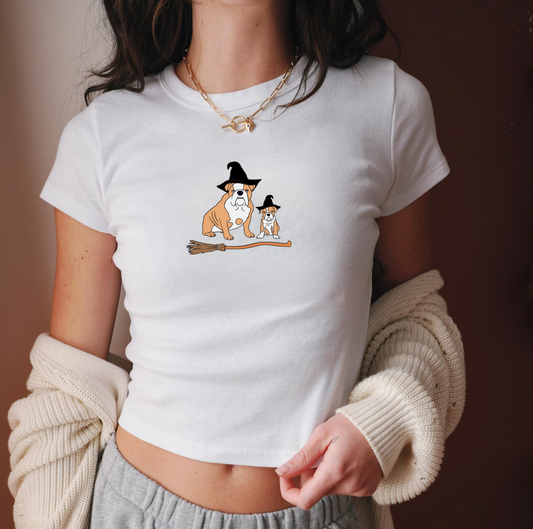 English Bulldog Halloween Baby Tee
