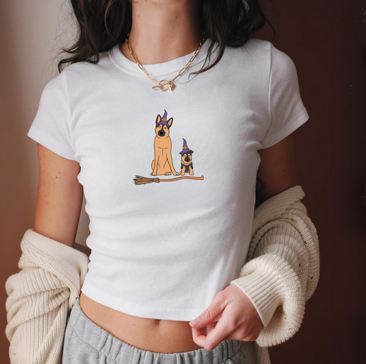 German Shepard Halloween Baby Tee