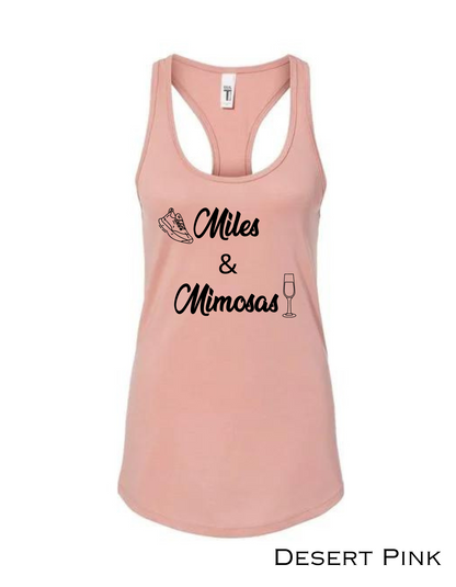 Miles & Mimosas Workout Tank Top