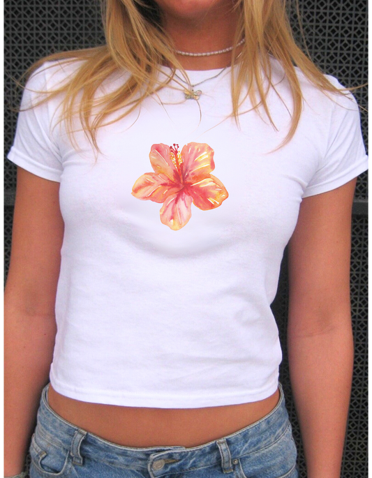 Hibiscus Flower Baby Tee