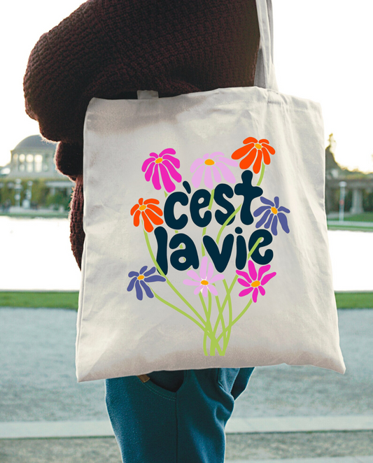 C'est La Vie Tote Bag