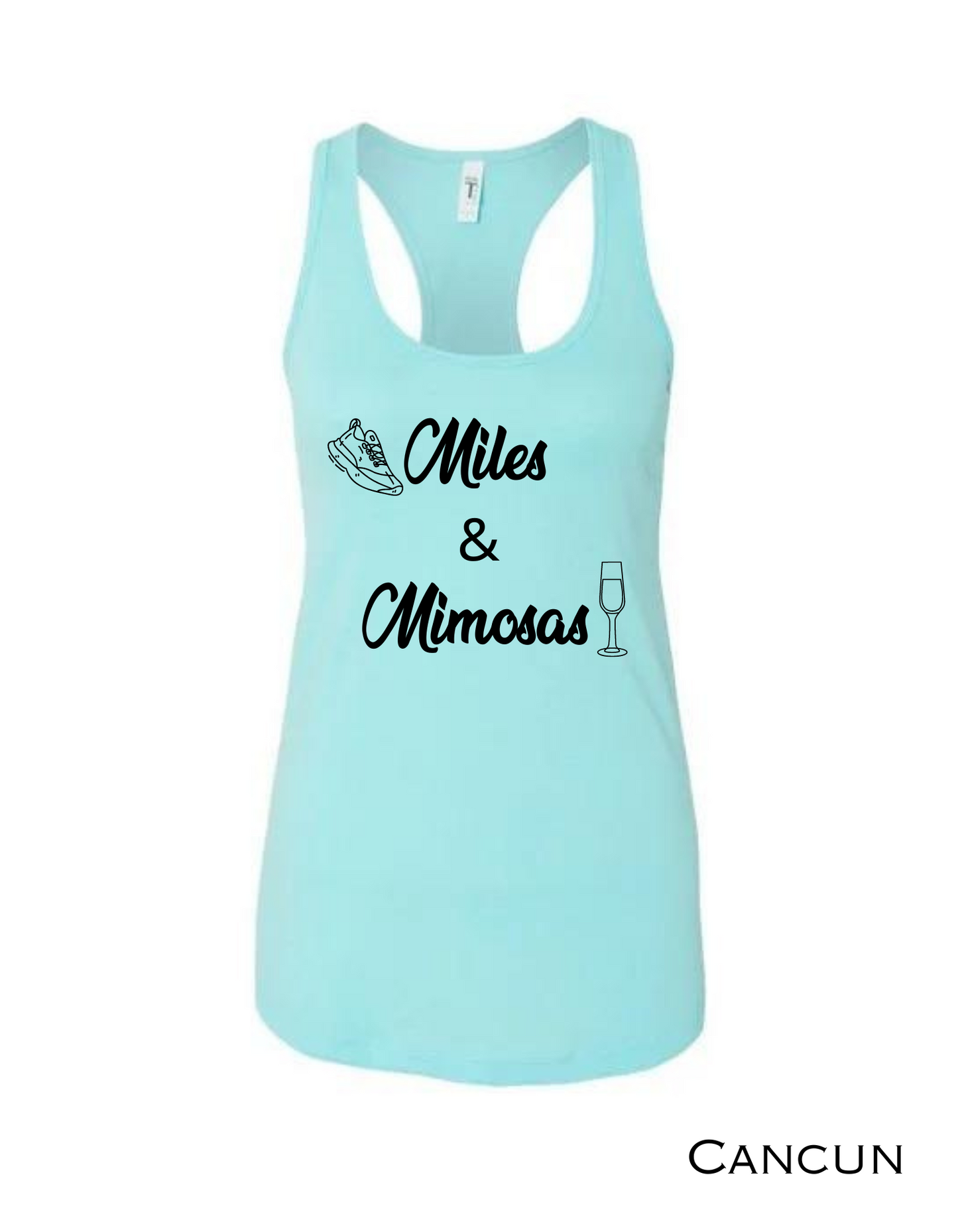 Miles & Mimosas Workout Tank Top