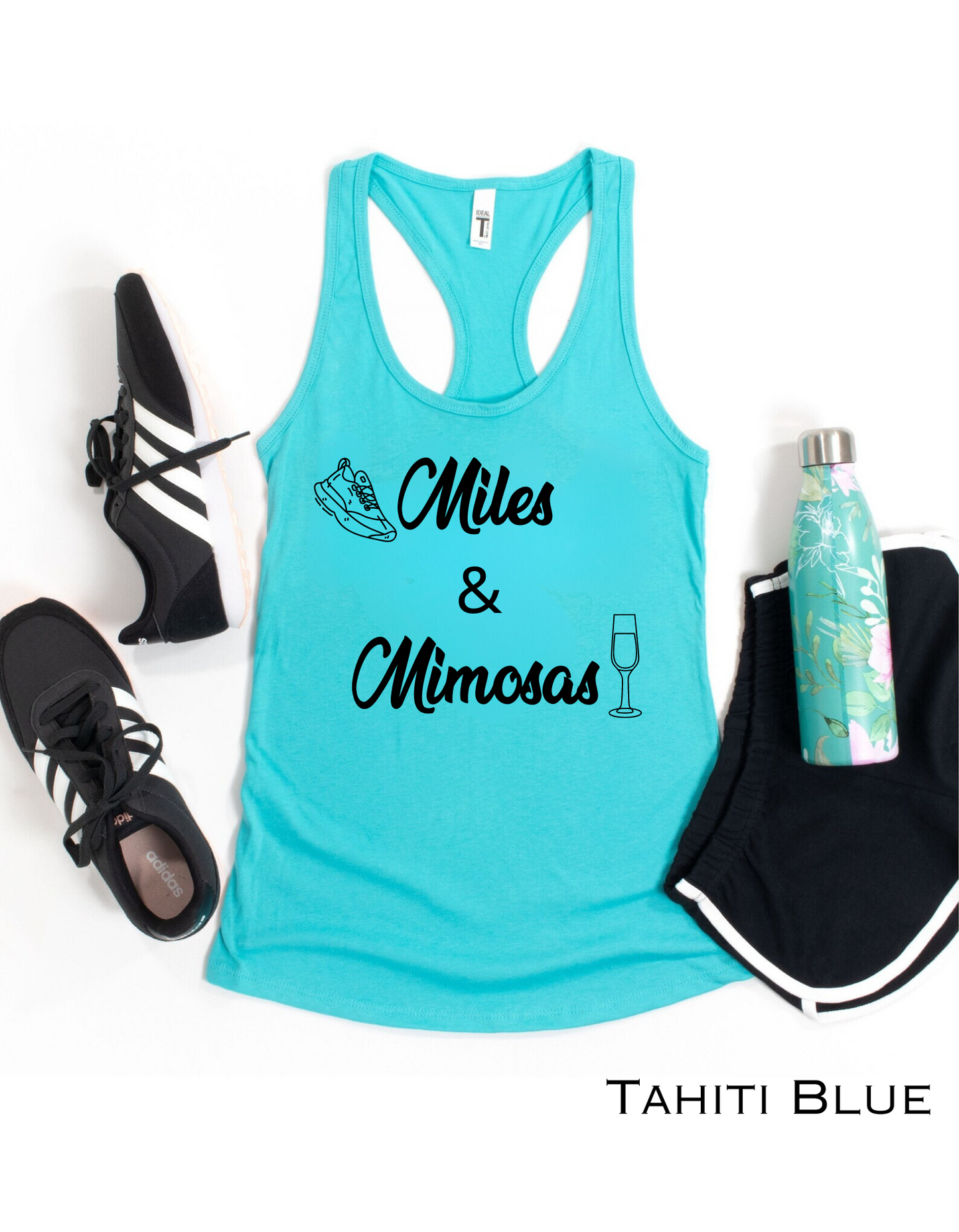 Miles & Mimosas Workout Tank Top