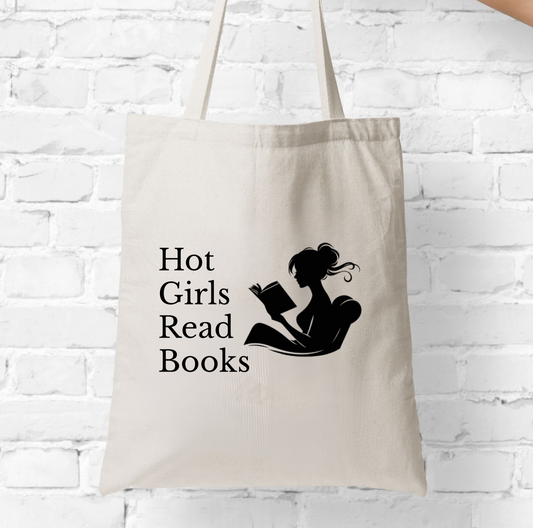 Hot Girls Read Books Tote Bag