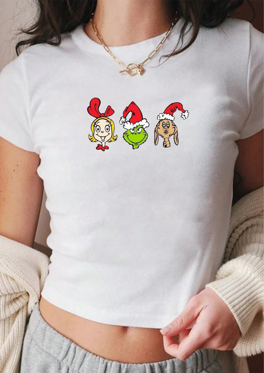 Grinch Christmas Baby Tee