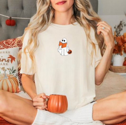 Bookish Ghost Halloween T-Shirt