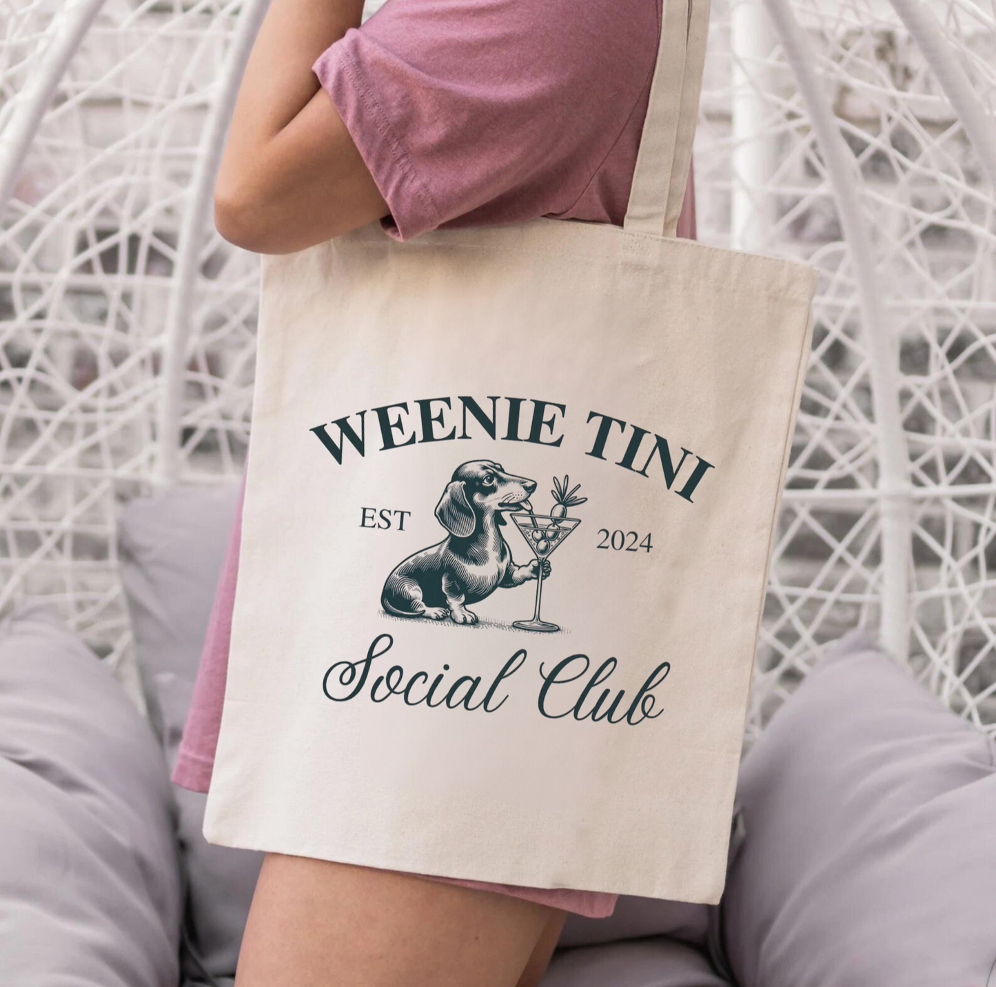 Weenie Tini Social Club Tote Bag