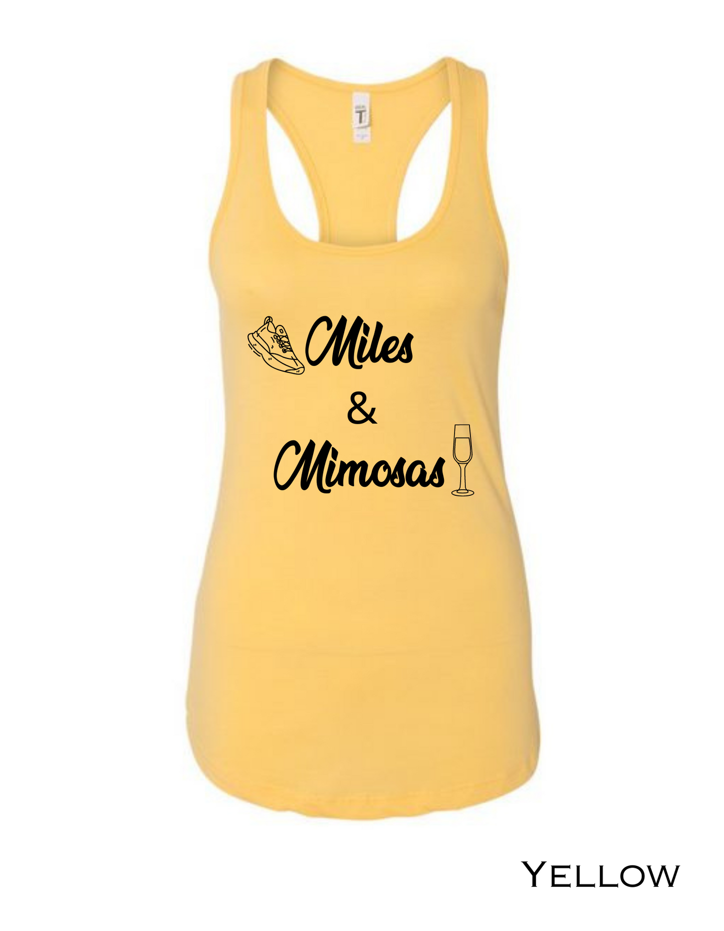 Miles & Mimosas Workout Tank Top