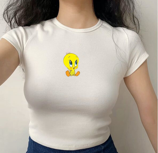 Blushing Tweety Bird Baby Tee