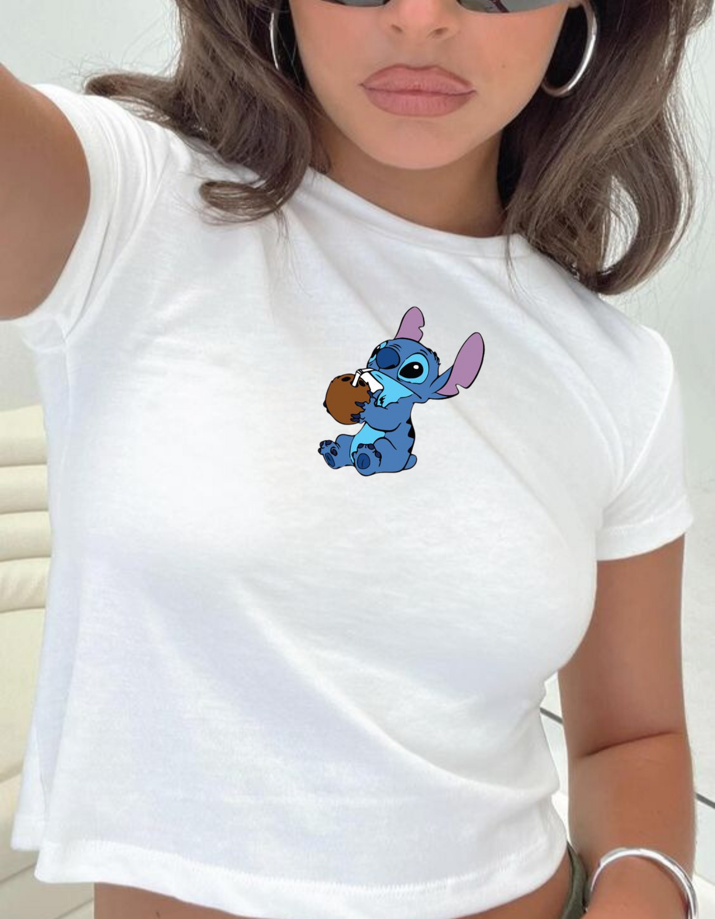 Stitch With a Coconut Baby Tee