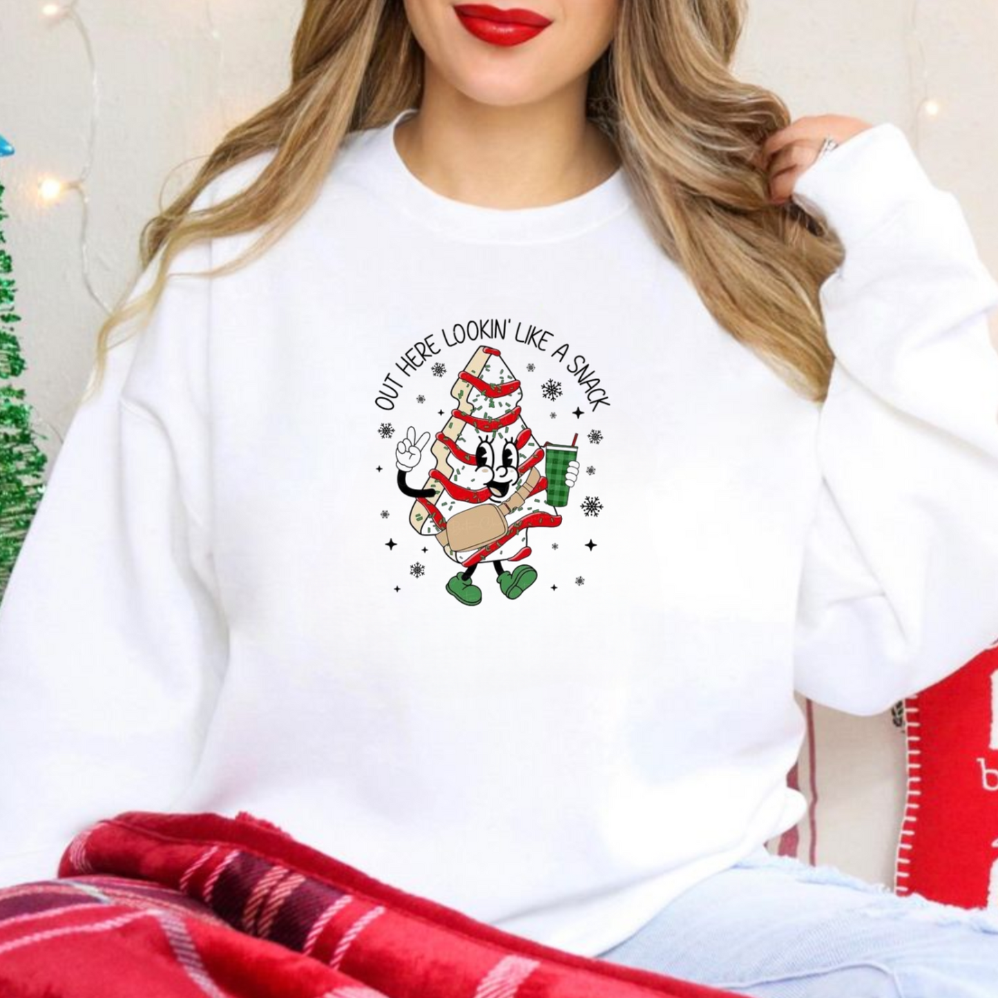 Out Here Lookin' Like a Snack Christmas Sweatshirt