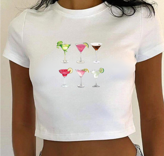 Six Martini Glass Baby Tee