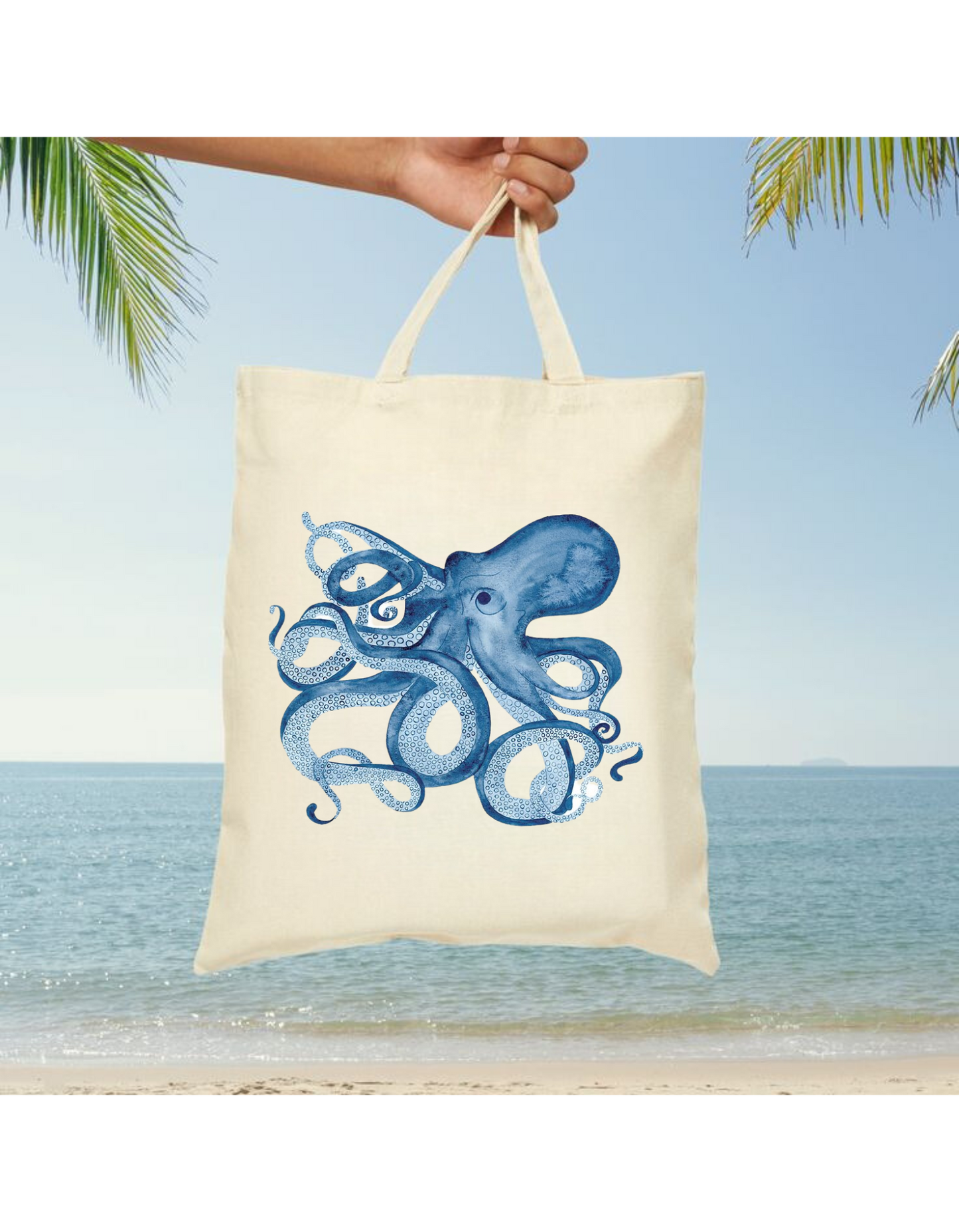 Blue Octopus Tote Bag