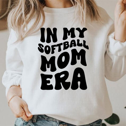 In My Softball Mom Era - Long Sleeved Crewneck